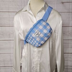 Herschel Supply Co. Classic Hip Pack Bum Bag In Blue And Cream Plaid